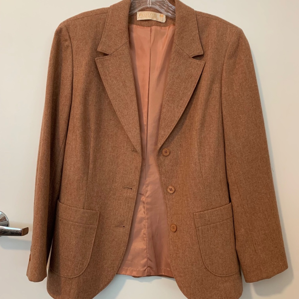Vintage Pendleton Wool dusty rose/pinky brown Blazer